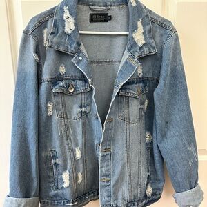 Ci Sono Light Blue Distressed Jacket